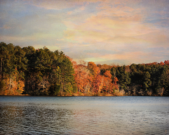 Fall at the Lake I - Water Scene Landscape