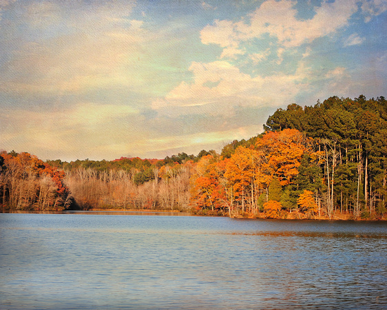 Fall at the Lake II - Water Scene Landscape