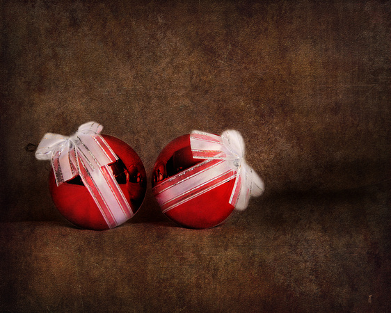 Two Red Ornaments
