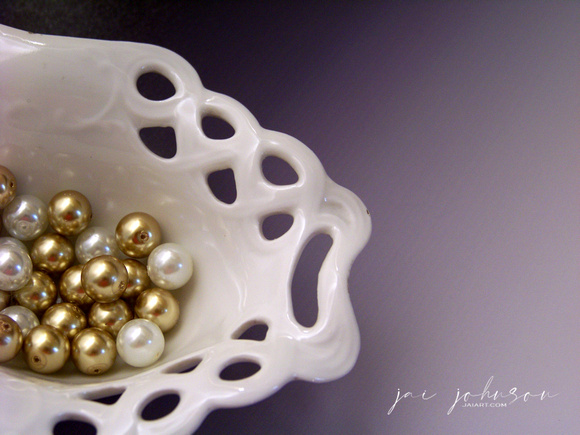 Gold and Cream Loose Pearls III