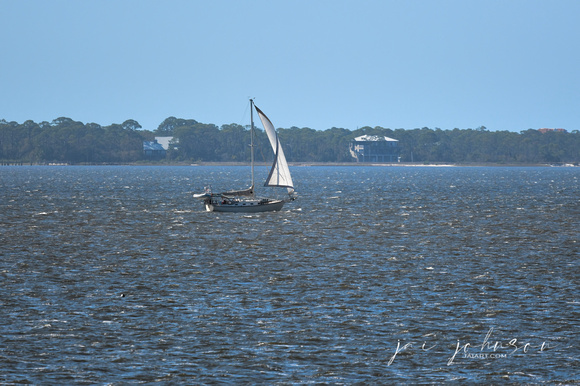 Sailboat Near St. George Island Florida